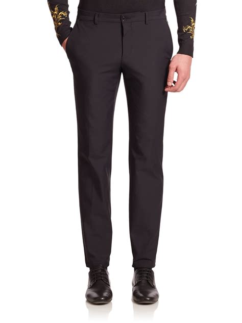 versace collection pants|versace leather pants men's.